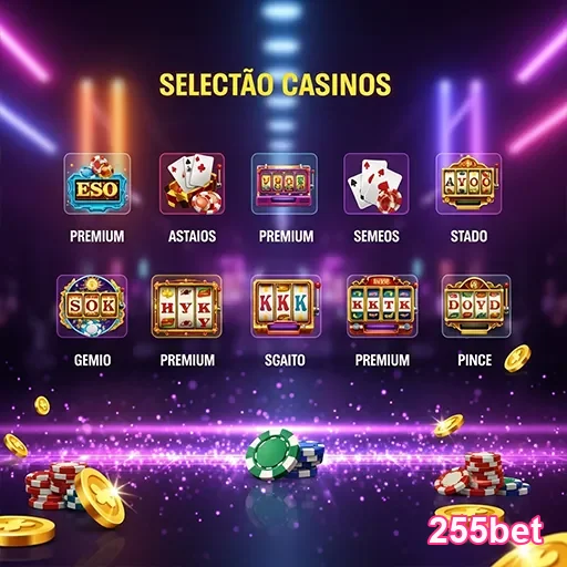 Imagem de jogos de cassino no 255bet, plataforma de apostas online, com destaque para variedades de jogos emocionantes.